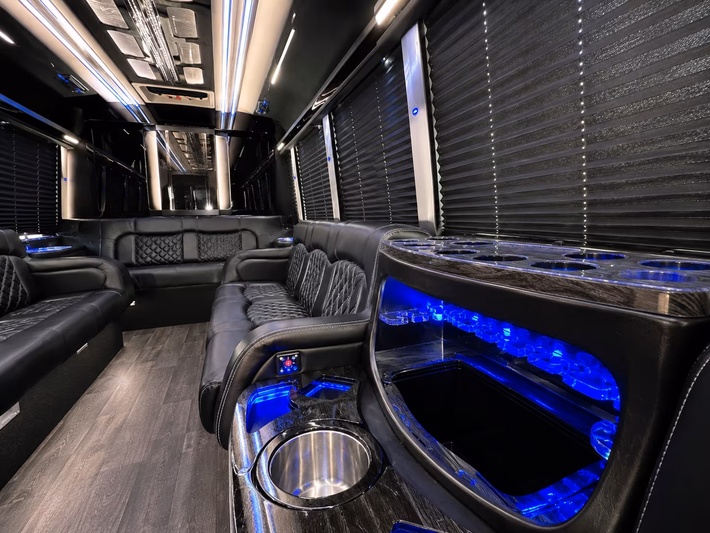 Renton Private Event Transportation party bus exterior