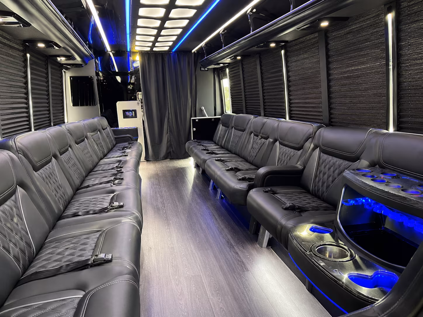 Renton Private Event Transportation party bus exterior
