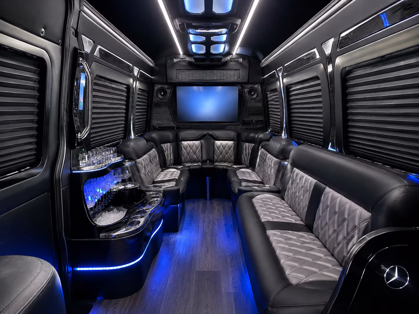 Renton School Event Transportation party bus exterior
