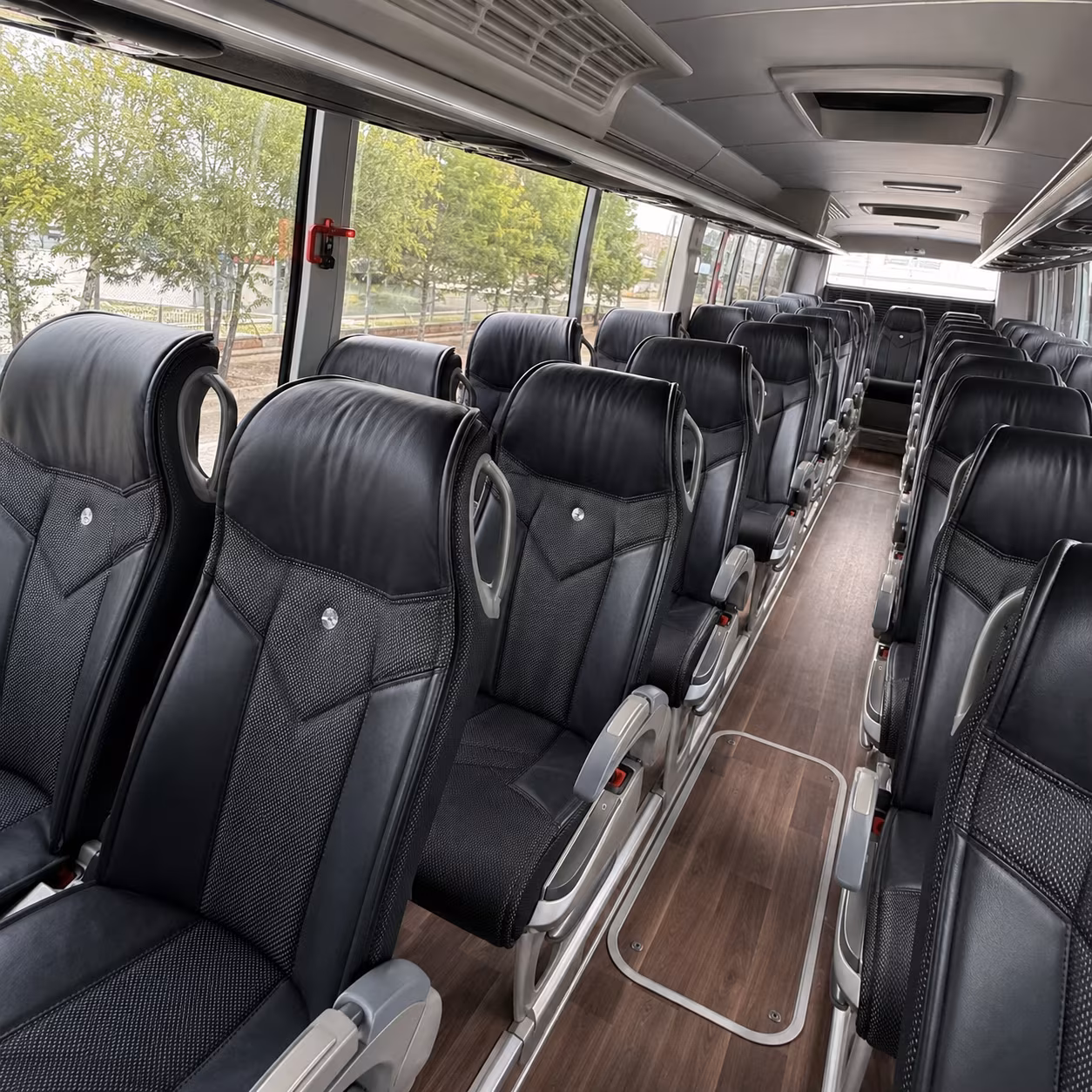 Renton School Event Transportation party bus interior