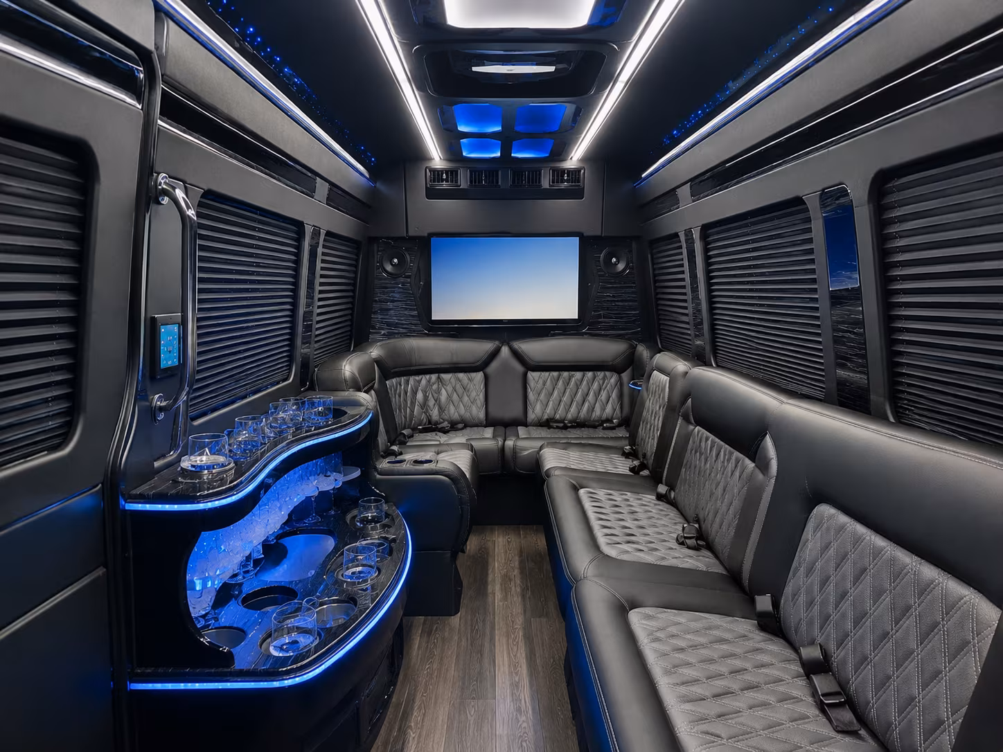 Renton School Event Transportation party bus exterior