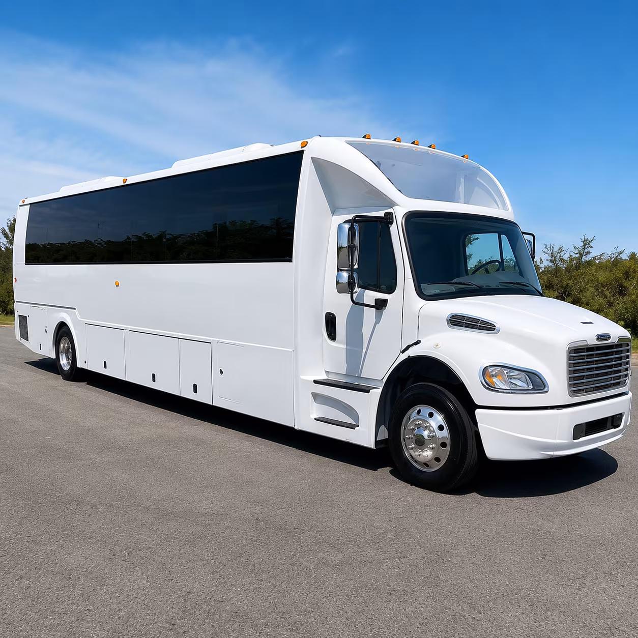 Renton Wedding Transportation party bus exterior