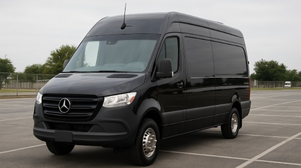 Exterior of Charter Bus Company Sammamish's 14 Passenger Sprinter Limousine in Sammamish