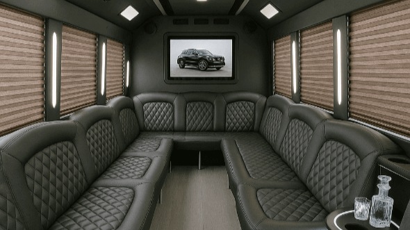 18 passenger party bus interior