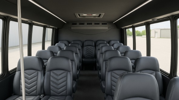 Interior of Charter Bus Company Renton's 25 Passenger Mini Bus in Renton