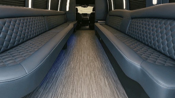 Interior of Charter Bus Company Bellevue's 25 Passenger Party Bus in Bellevue