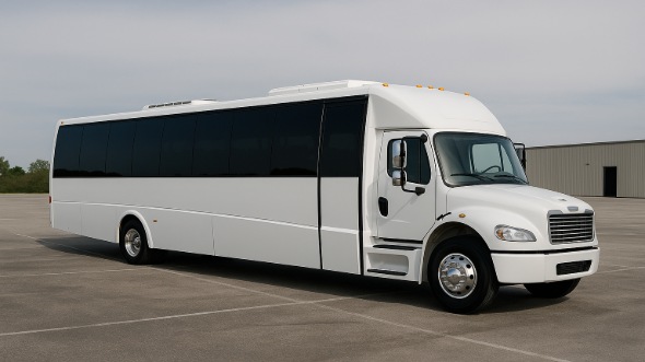 Exterior of Charter Bus Company Redmond's 25 Passenger Party Bus in Redmond