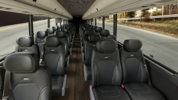 Interior of Charter Bus Company Renton's 28 Passenger Minibus in Renton