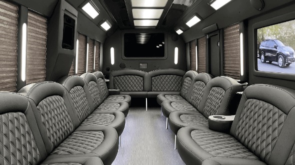 28 passenger party bus interior