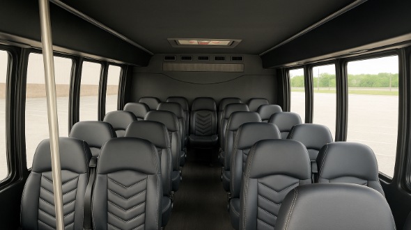 Interior of Charter Bus Company Renton's 30 Passenger Minibus in Renton