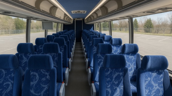 Interior of Charter Bus Company Renton's 40 Passenger Charter Bus in Renton