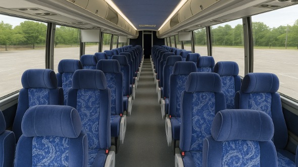 Interior of Charter Bus Company Renton's 47 Passenger Charter Bus in Renton