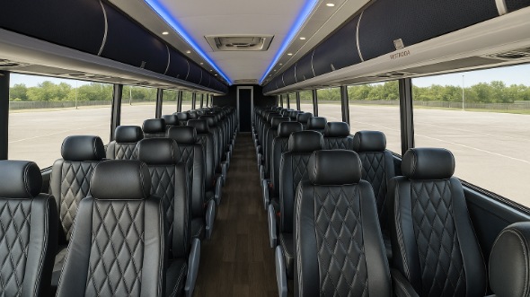 Interior of Charter Bus Company Renton's 48 Passenger Charter Bus in Renton