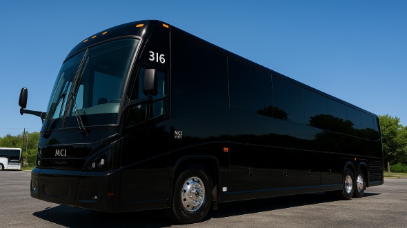 Exterior of Charter Bus Company Redmond's 50 Passenger Party Bus in Redmond