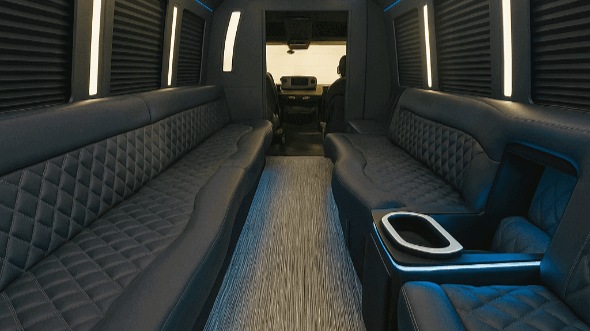 renton 28 passenger party bus interior